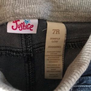 Justice stretch waistband jeans